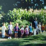 The Community Garden where the Preschoolers plant and till the ground and families enjoy the produce.